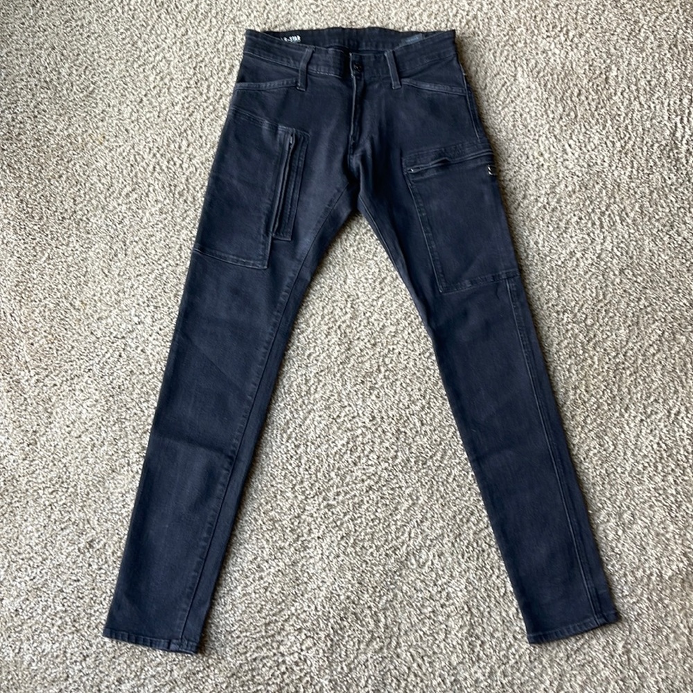 Mens G Star Raw super slim cargo style jeans